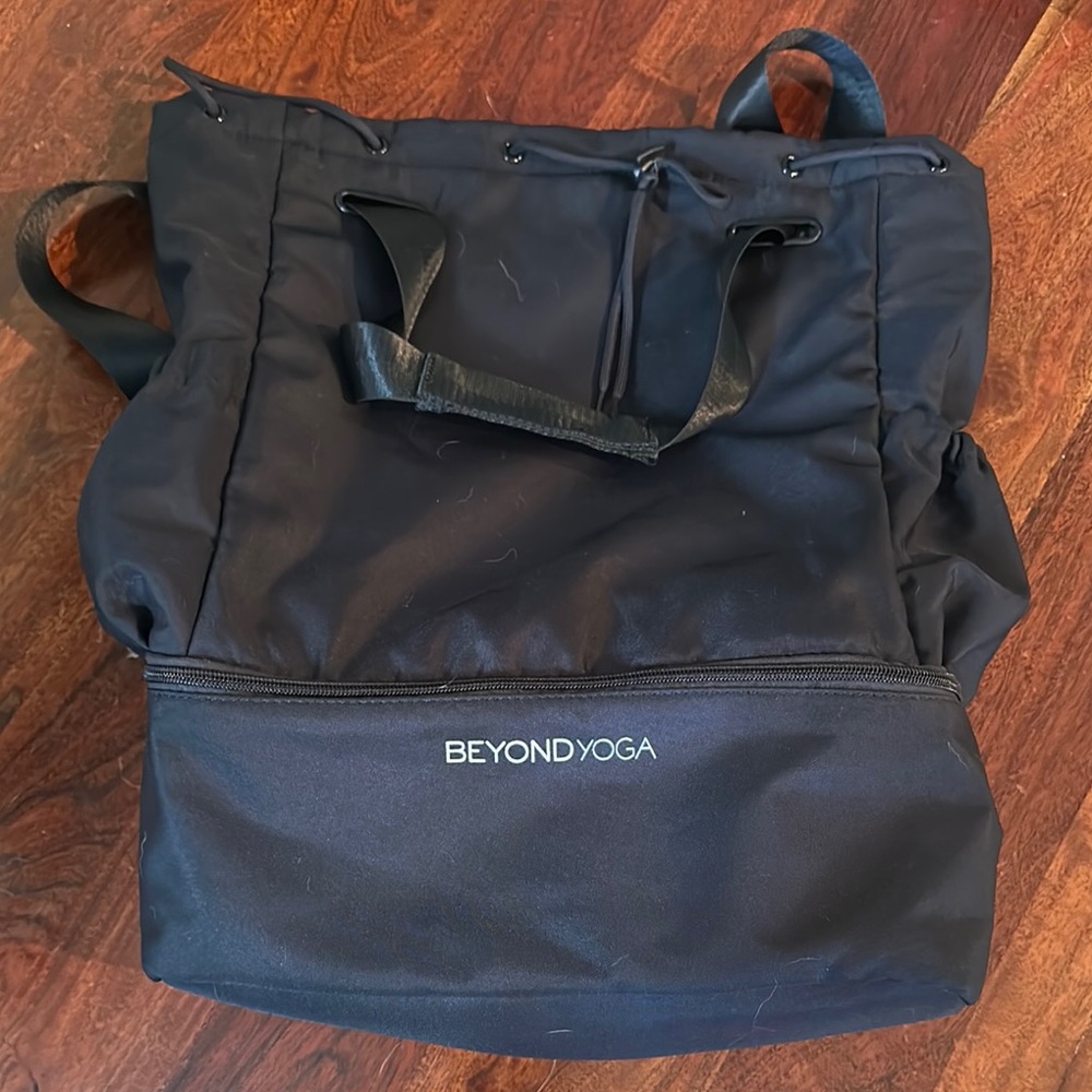 Beyond Yoga Black Backpack with Clean Lines